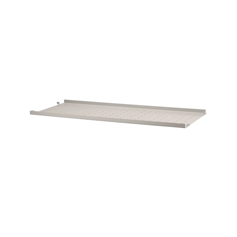 String hyllplan metall, beige, 78x30 cm, låg kant String