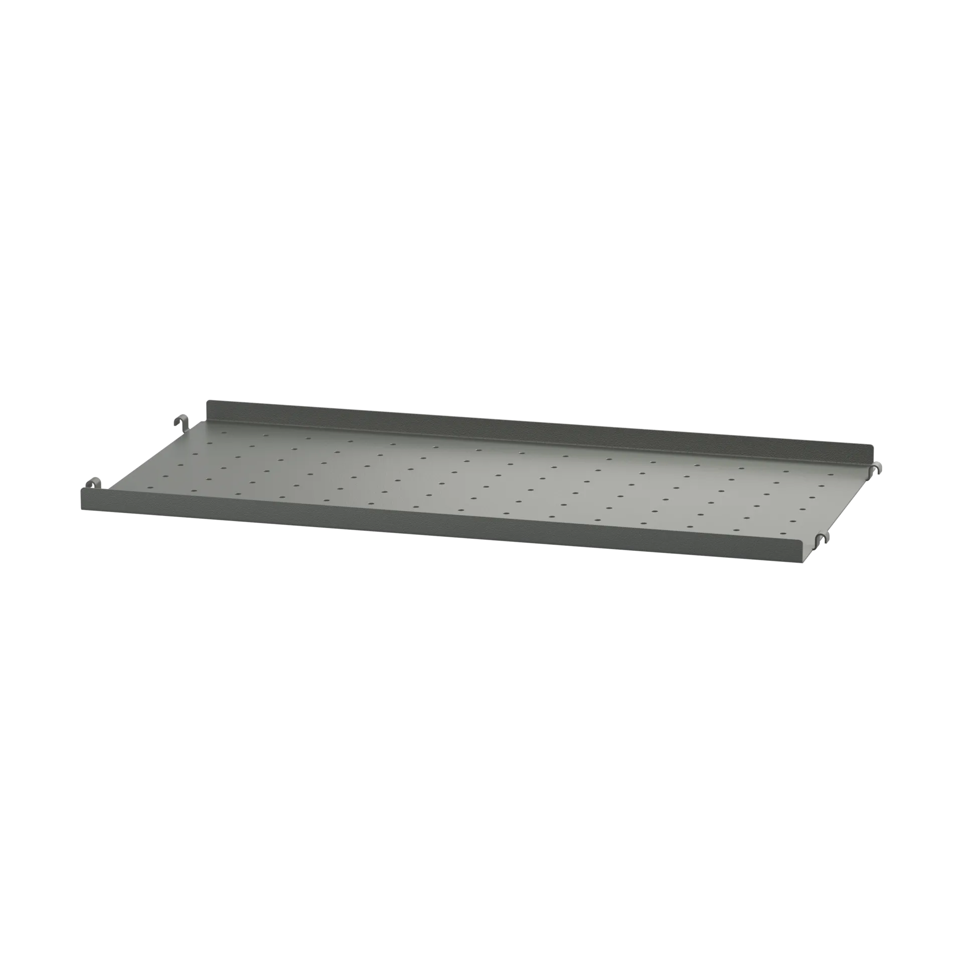 String hyllplan metall, Mörkgrå, 58x20 cm, låg kant String