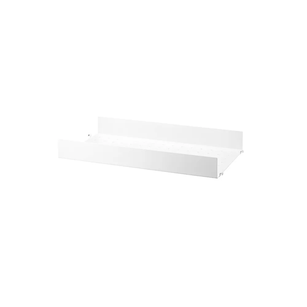 String hyllplan metall, vit, 58x30 cm, hög kant String
