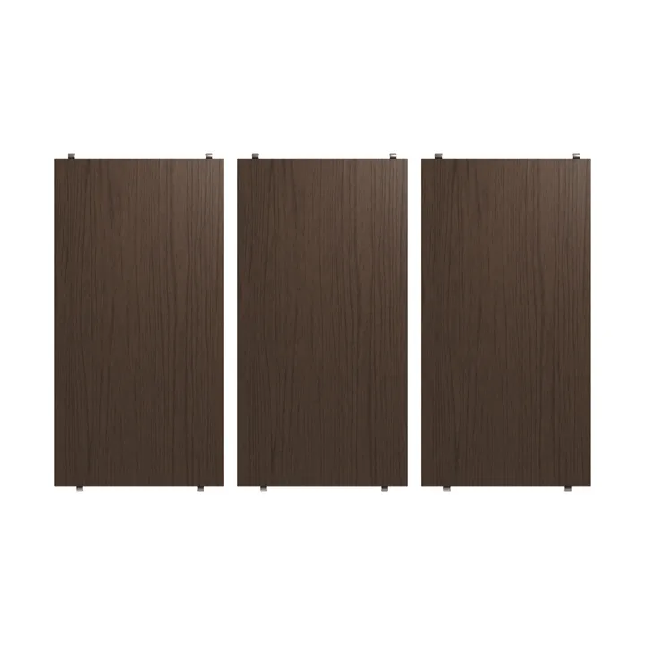 String hyllplan - Mörk ek, 58x30 cm, 3-pack - String