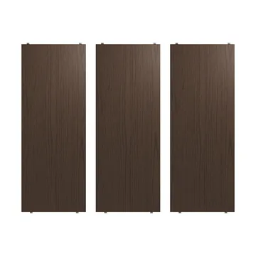 String hyllplan - Mörk ek, 78x30 cm, 3-pack - String
