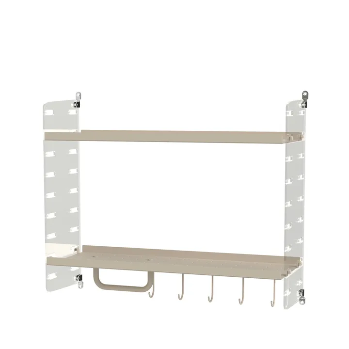 Stringhylla badrum beige & plex - Kombination F - String