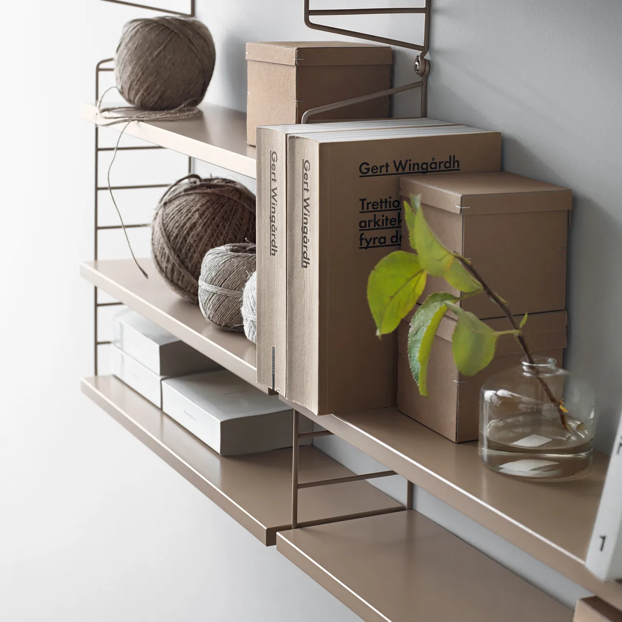 Stringhylla Pocket beige, Beige String