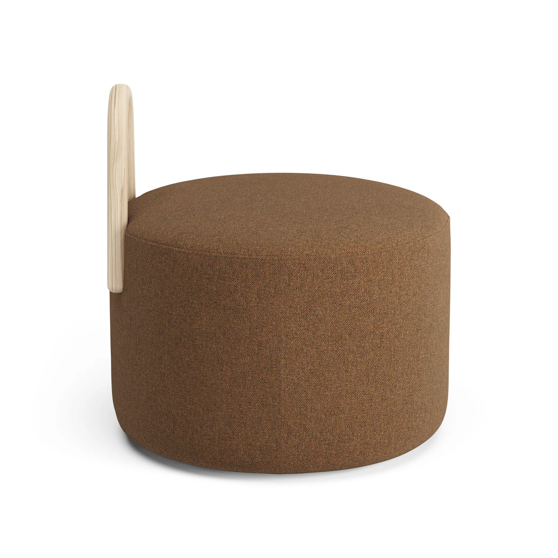 Amstelle puff mellan med hjul ask naturlack, Main Line Flax 15 Swedese