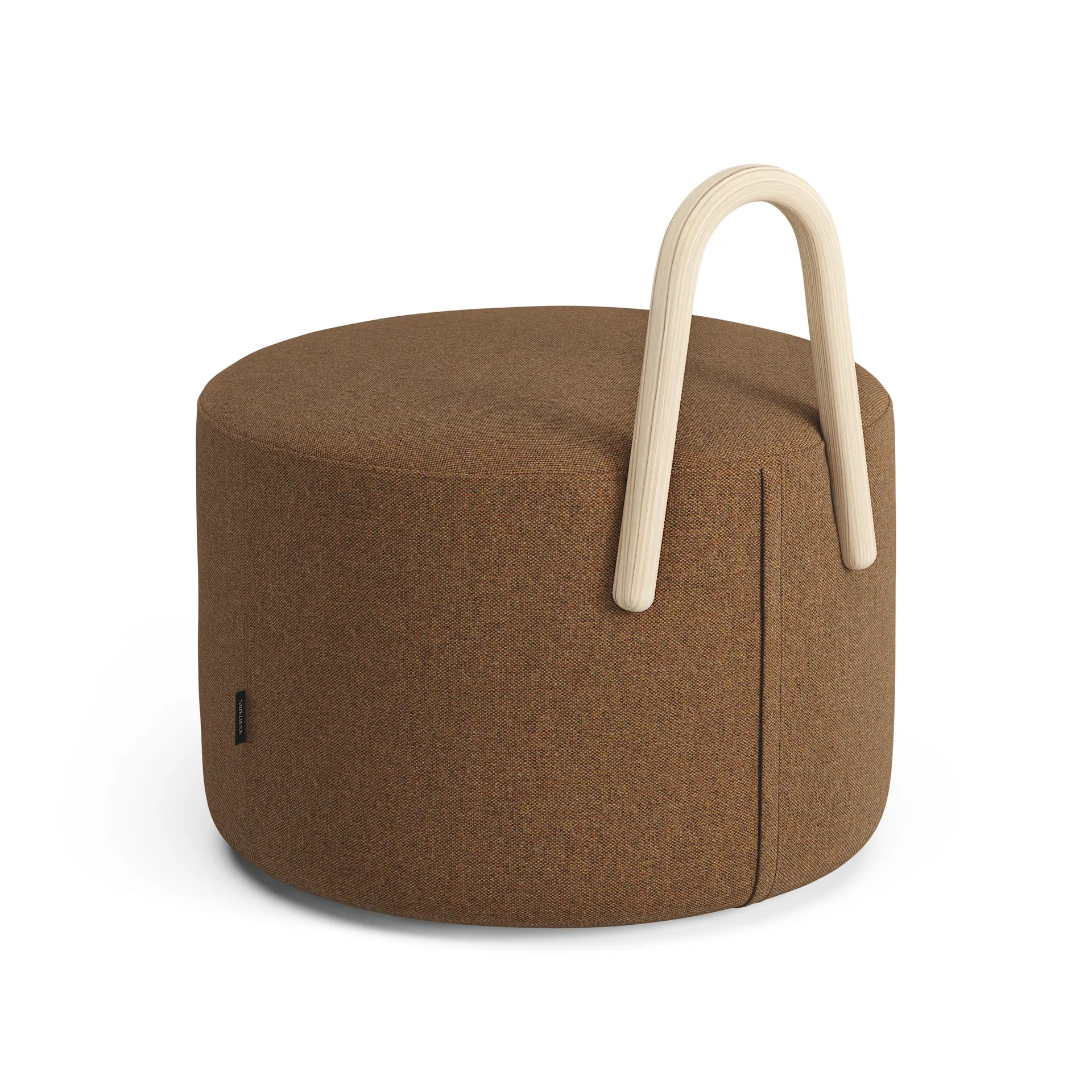 Amstelle puff mellan med hjul ask naturlack, Main Line Flax 15 Swedese