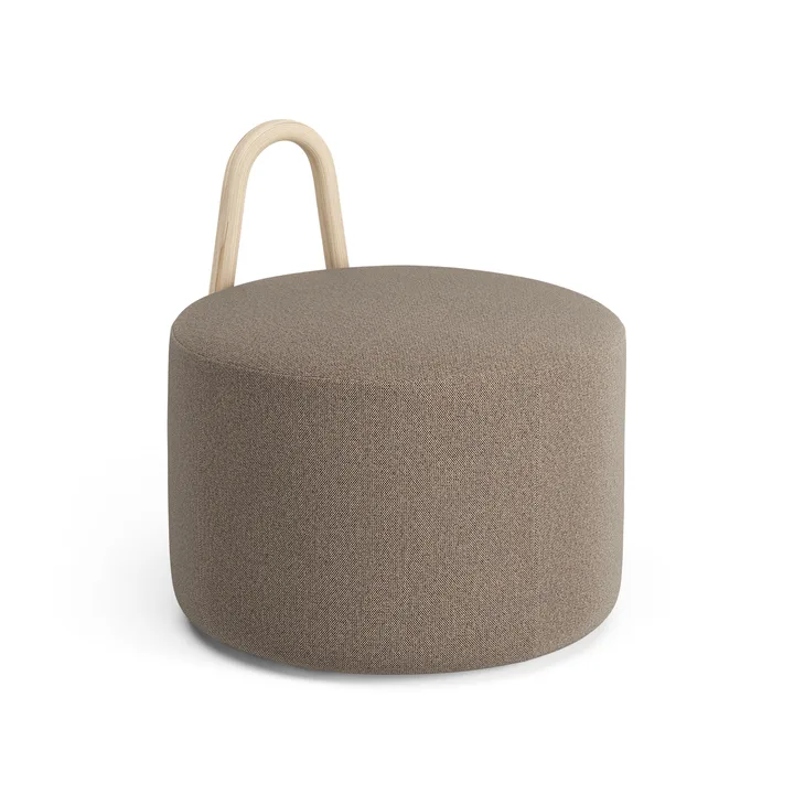 Amstelle puff mellan med hjul ek naturlack - Main Line Flax 23 - Swedese