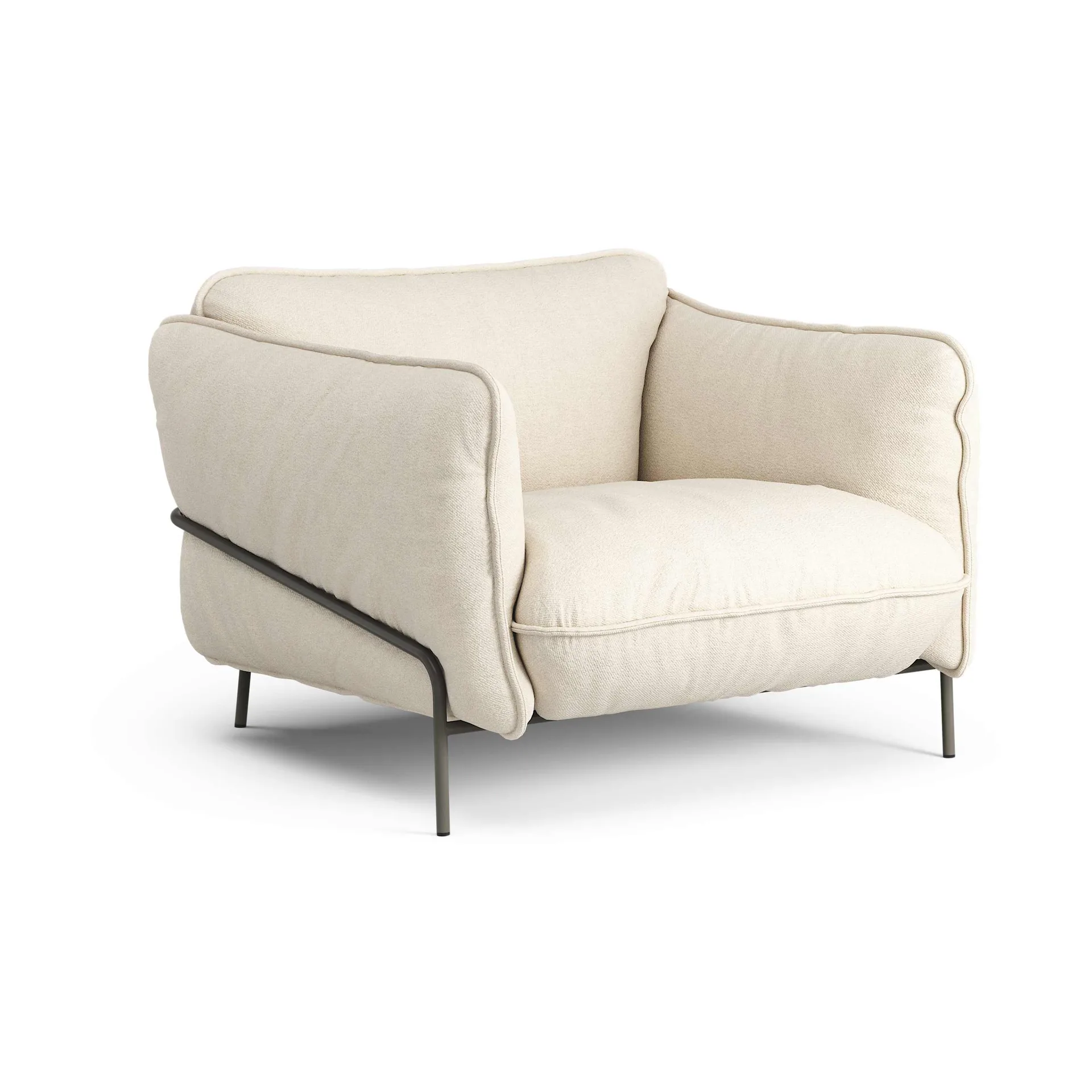 Continental fåtölj, Sealife Light beige/white-orkangrå Swedese
