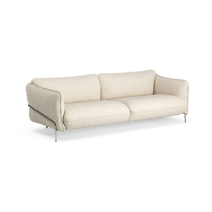 Continental soffa - Sealife Light beige/white-kromat stål - Swedese