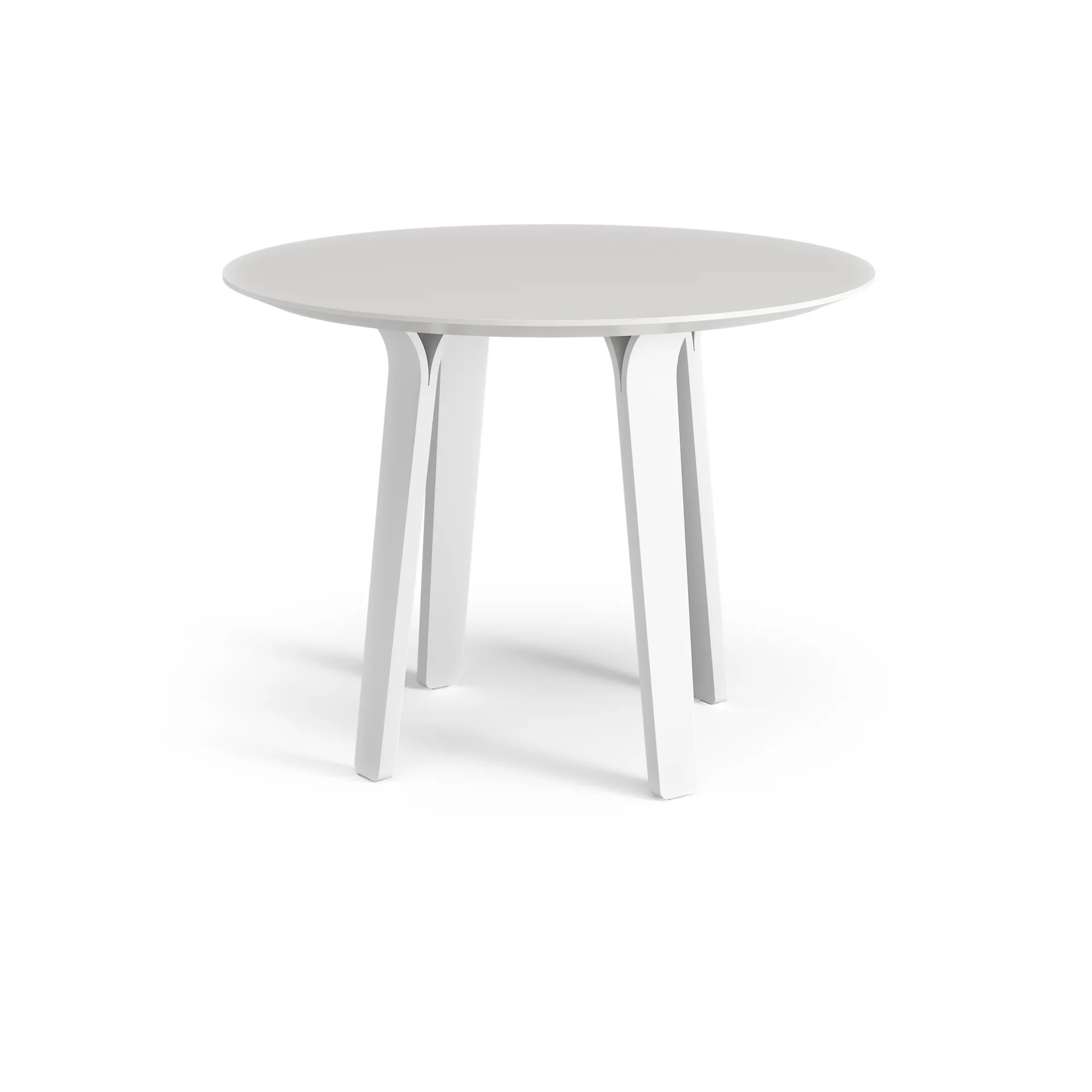Divido matbord, vit, ø95cm, vitlaserade askben Swedese