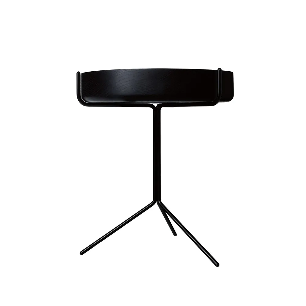Drum bord, Svartlaserad-h.46cm-svart stativ Swedese