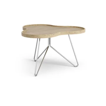 Flower mono bord 62x66 cm - H39cm-ek natur-krom - Swedese