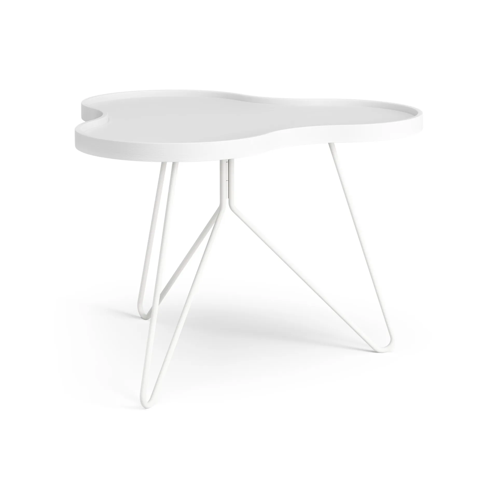 Flower mono bord 62x66 cm, H45 cm Ask vitlaserad Swedese