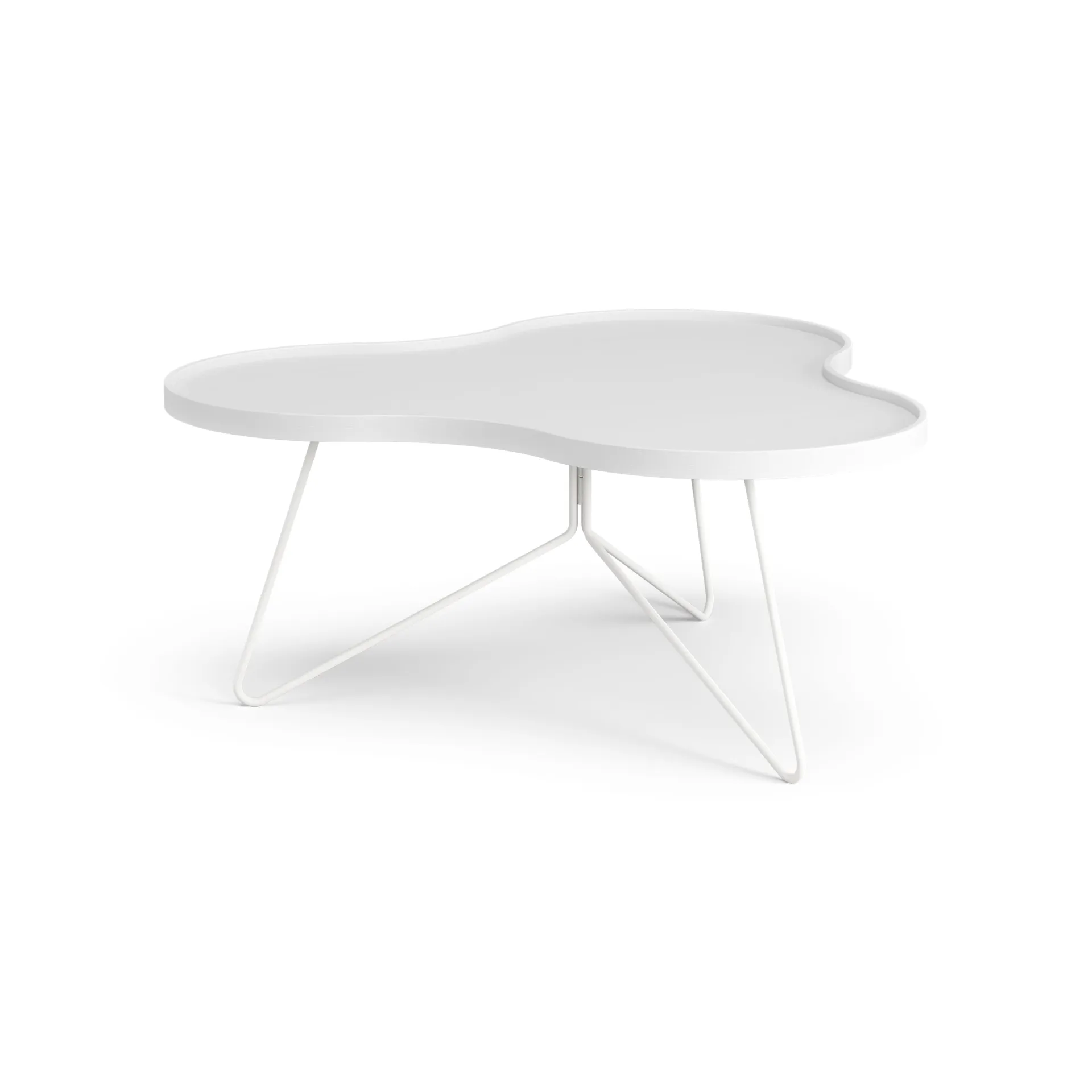 Flower mono bord 84x90 cm, H39 cm Ask vitlaserad Swedese