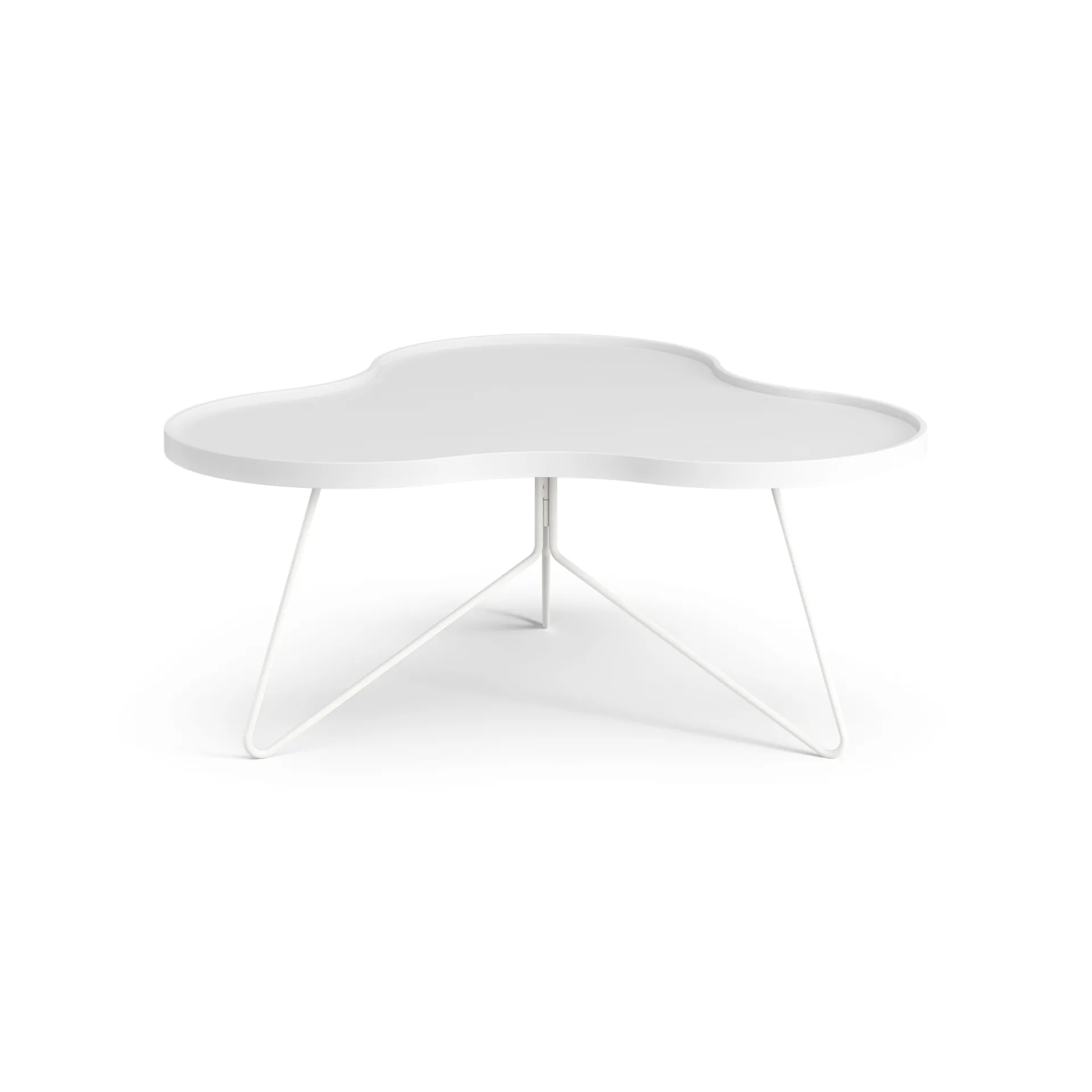 Flower mono bord 84x90 cm, H39 cm Ask vitlaserad Swedese
