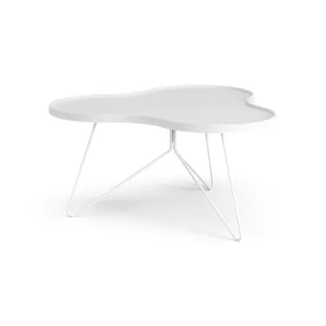 Flower mono bord 84x90 cm - H45 cm Ask vitlaserad - Swedese