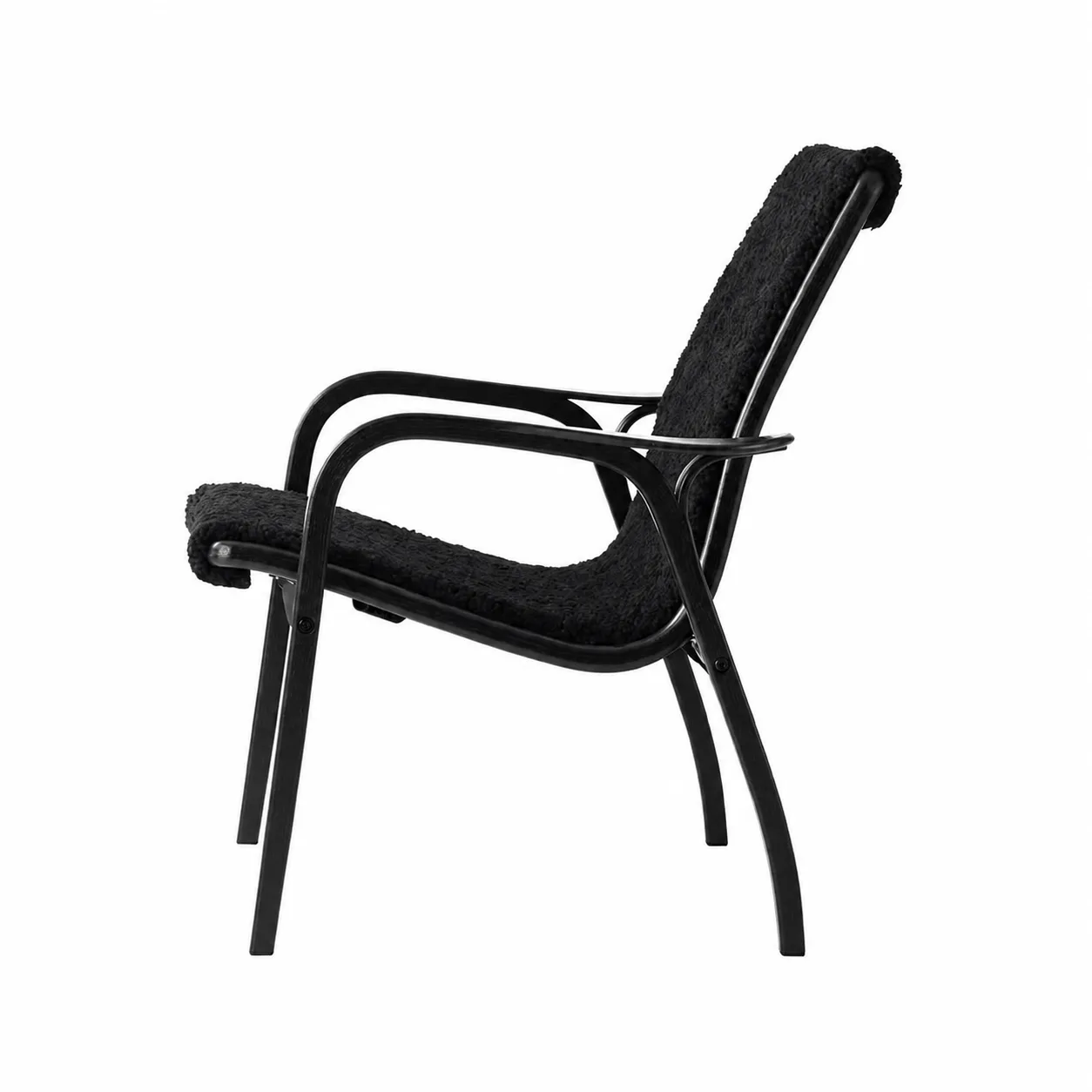 Laminett fåtölj Black Edition, Svartlaserad bok Swedese