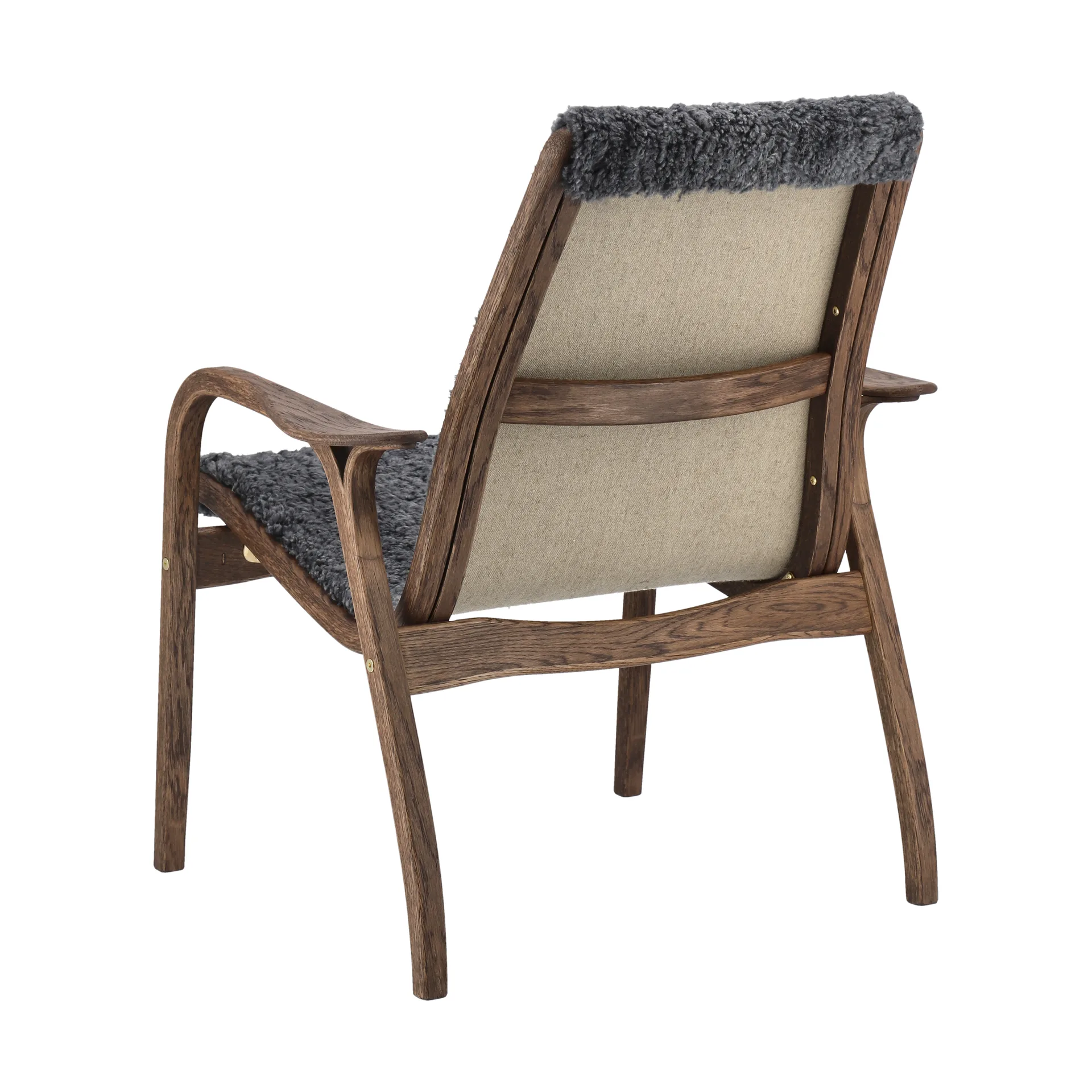 Laminett fåtölj ek/fårskinn Special Edition, Rubio Monocoat Chocolate-Charcoal Swedese