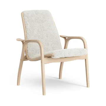 Laminett fåtölj lackad bok/fårskinn - Offwhite (vit) - Swedese