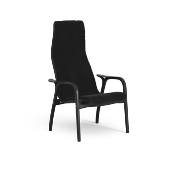 Lamino fåtölj - Fårskinn black-svartbetsad bok - Swedese