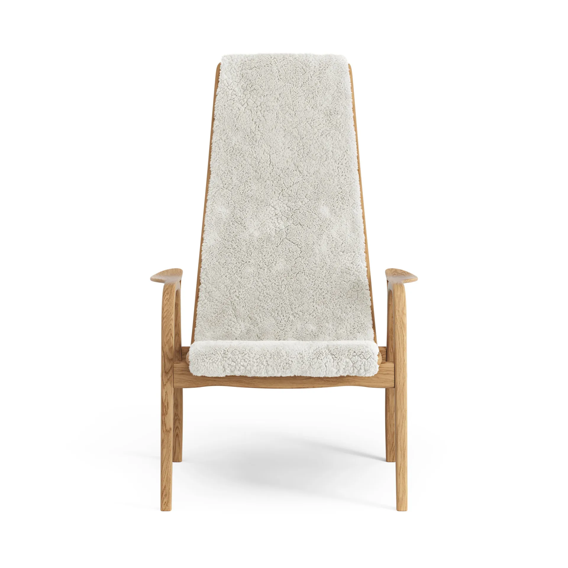 Lamino fåtölj oljad ek/fårskinn, Offwhite (vit) Swedese