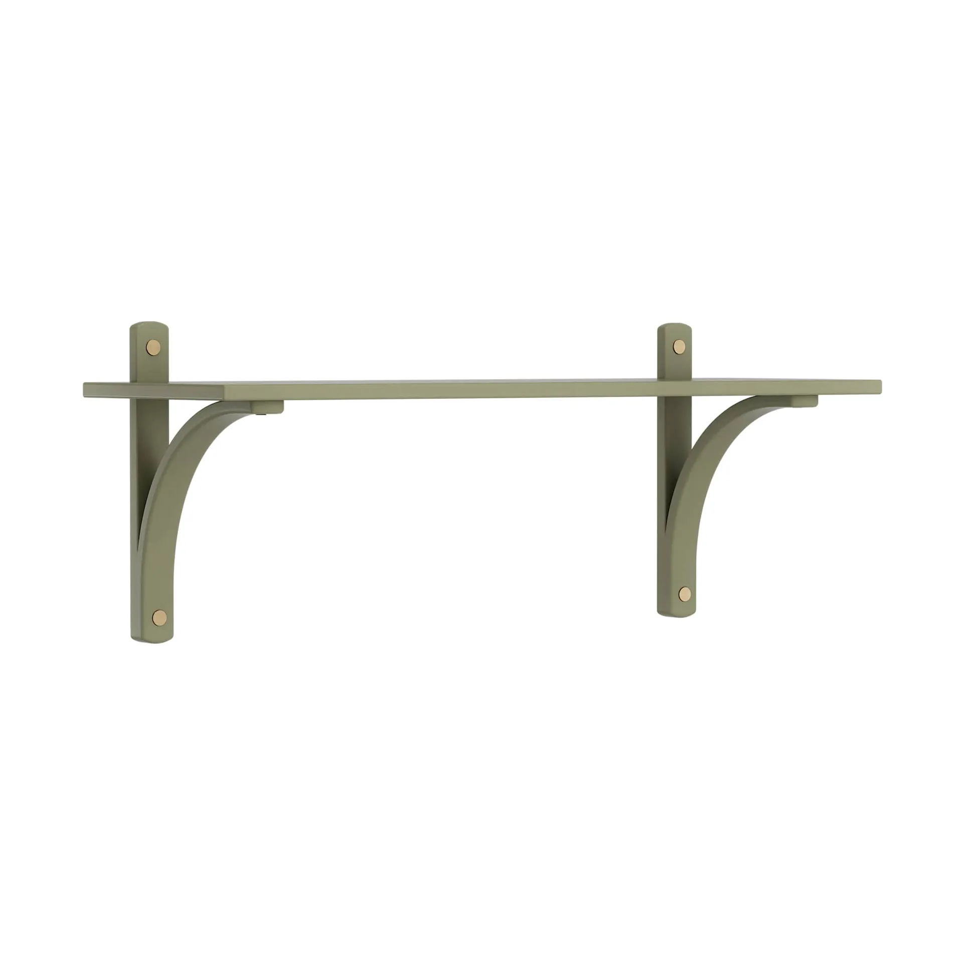Levi hylla 1 hyllplan, Moss green-mässing, 90 cm Swedese