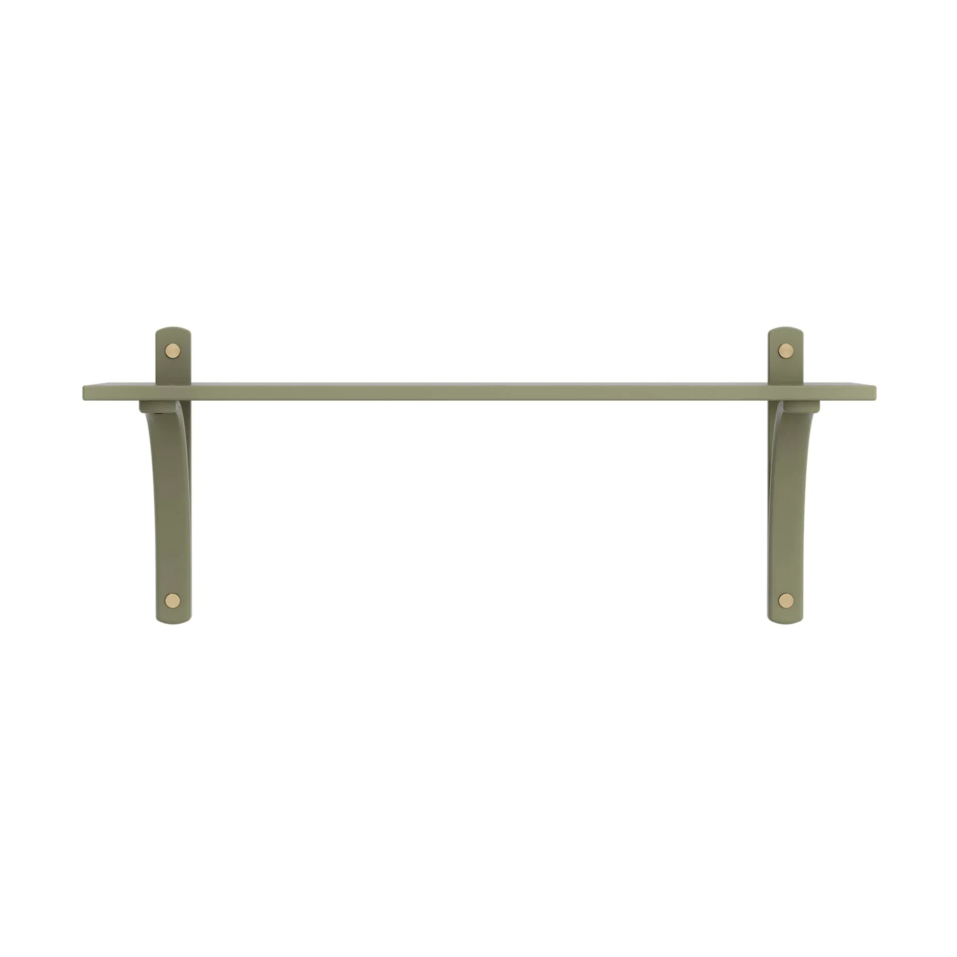Levi hylla 1 hyllplan, Moss green-mässing, 90 cm Swedese