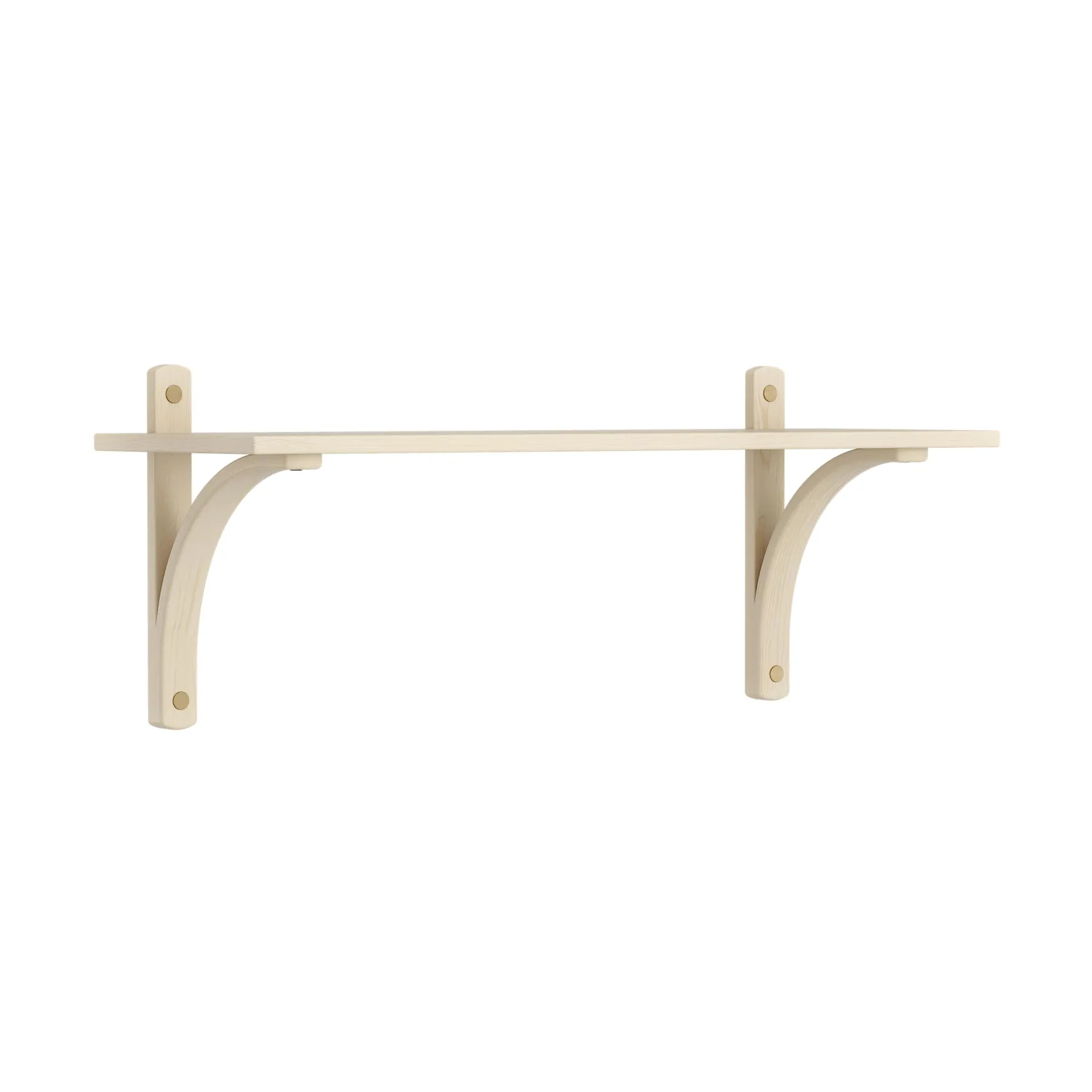 Levi hylla 1 hyllplan, Naturlackerad ask-aluminium, 90 cm Swedese