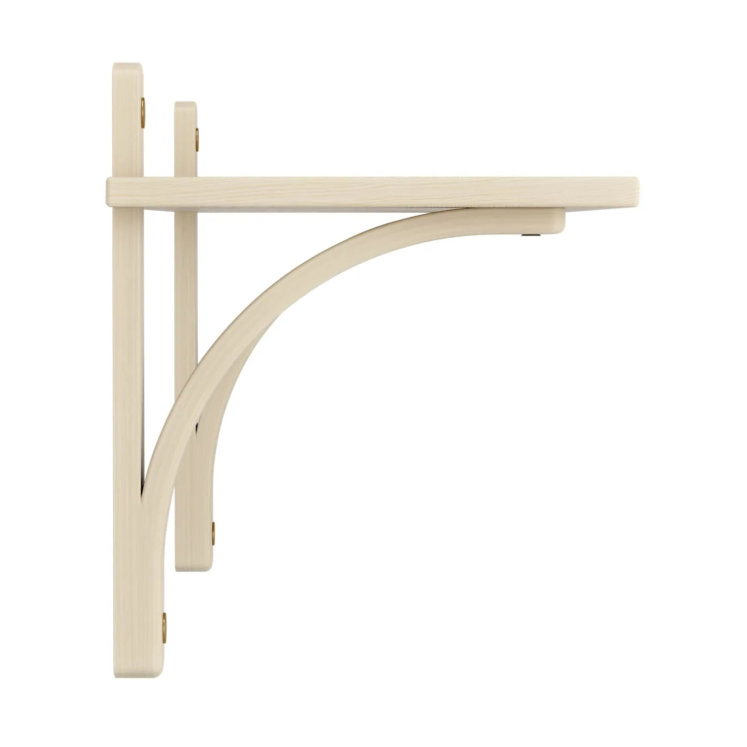 Levi hylla 1 hyllplan, Naturlackerad ask-aluminium, 90 cm Swedese
