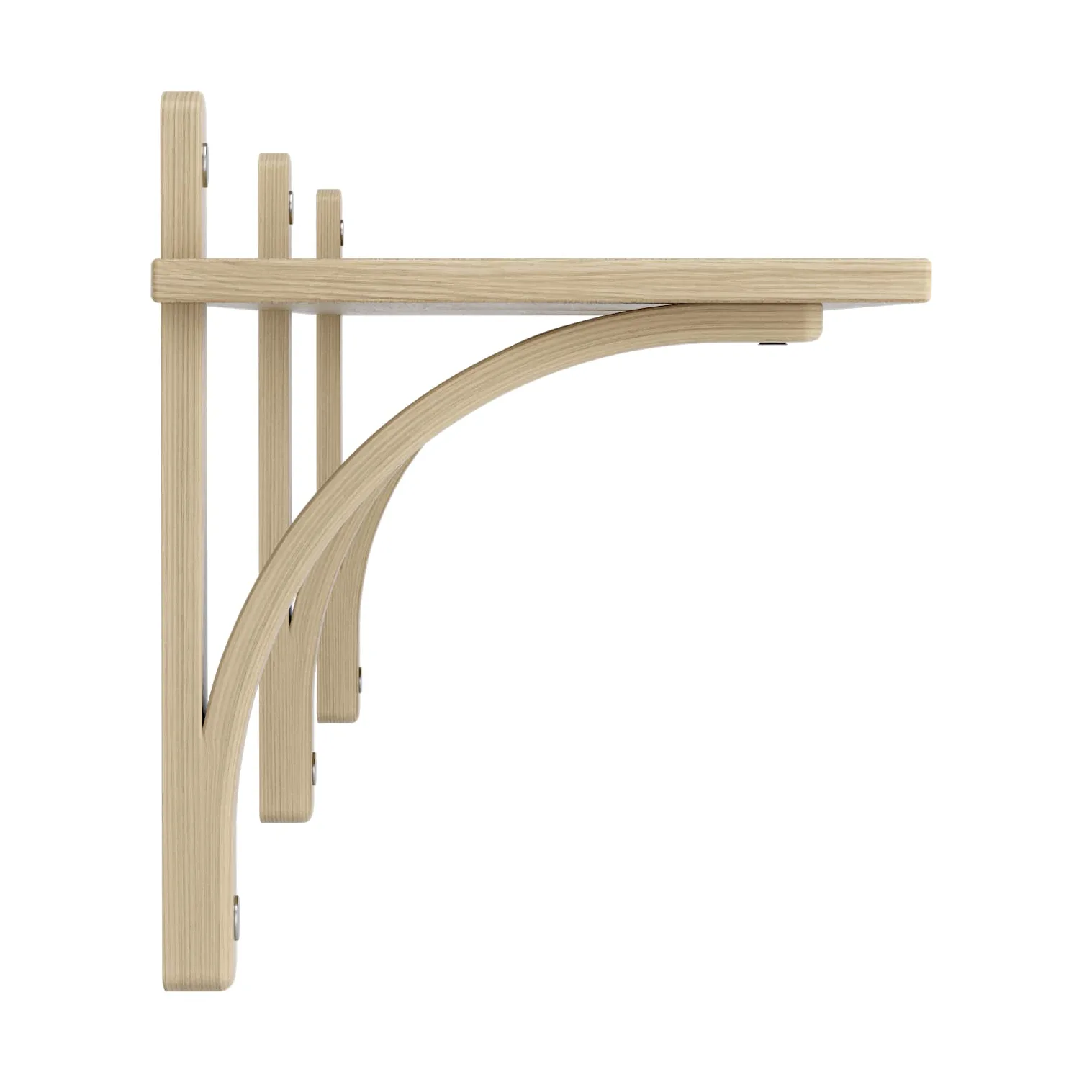 Levi hylla 1 hyllplan, Naturlackerad ek-aluminium, 180 cm Swedese