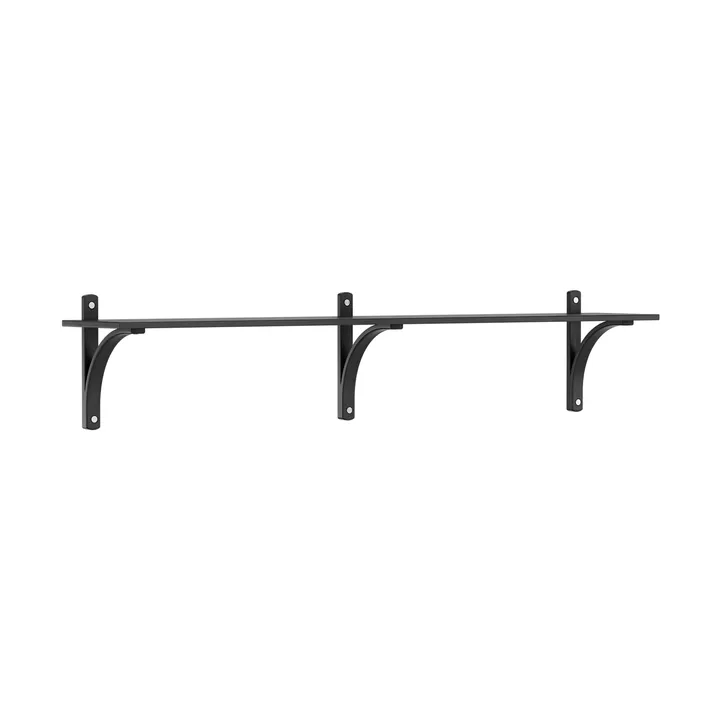 Levi hylla 1 hyllplan - Svartlaserad ask-aluminium, 180 cm - Swedese