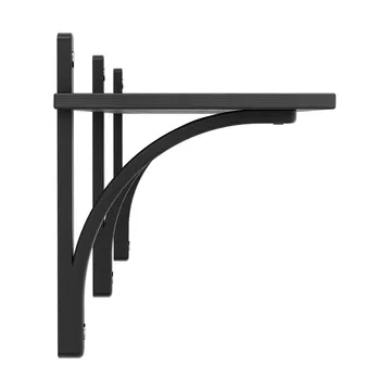 Levi hylla 1 hyllplan - Svartlaserad ask-aluminium, 180 cm - Swedese