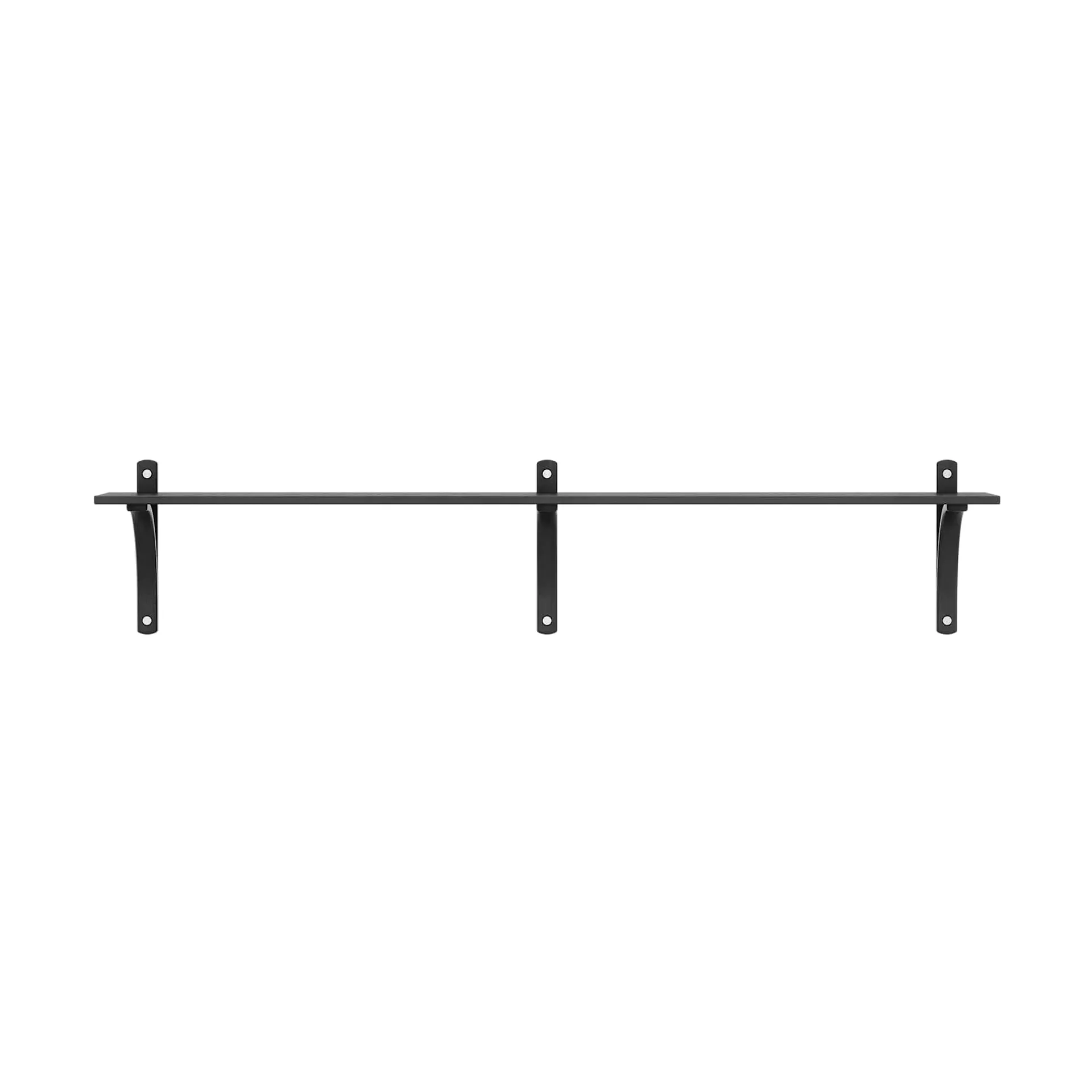 Levi hylla 1 hyllplan, Svartlaserad ask-aluminium, 180 cm Swedese