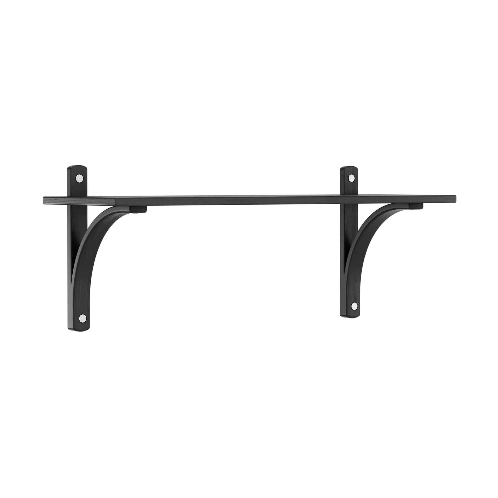 Levi hylla 1 hyllplan, Svartlaserad ask-aluminium, 90 cm Swedese