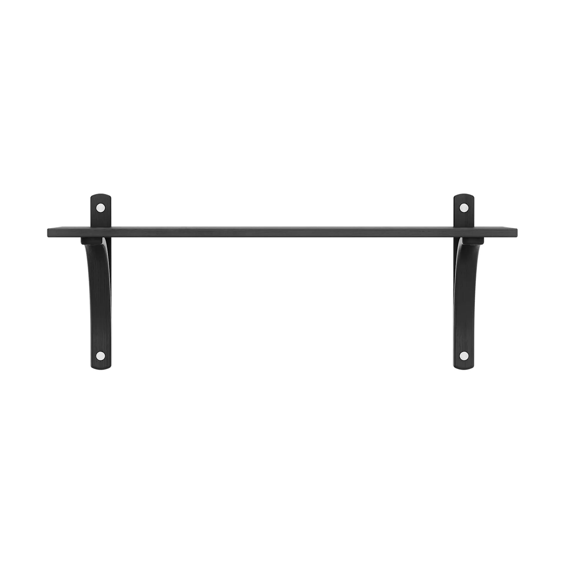 Levi hylla 1 hyllplan, Svartlaserad ask-aluminium, 90 cm Swedese