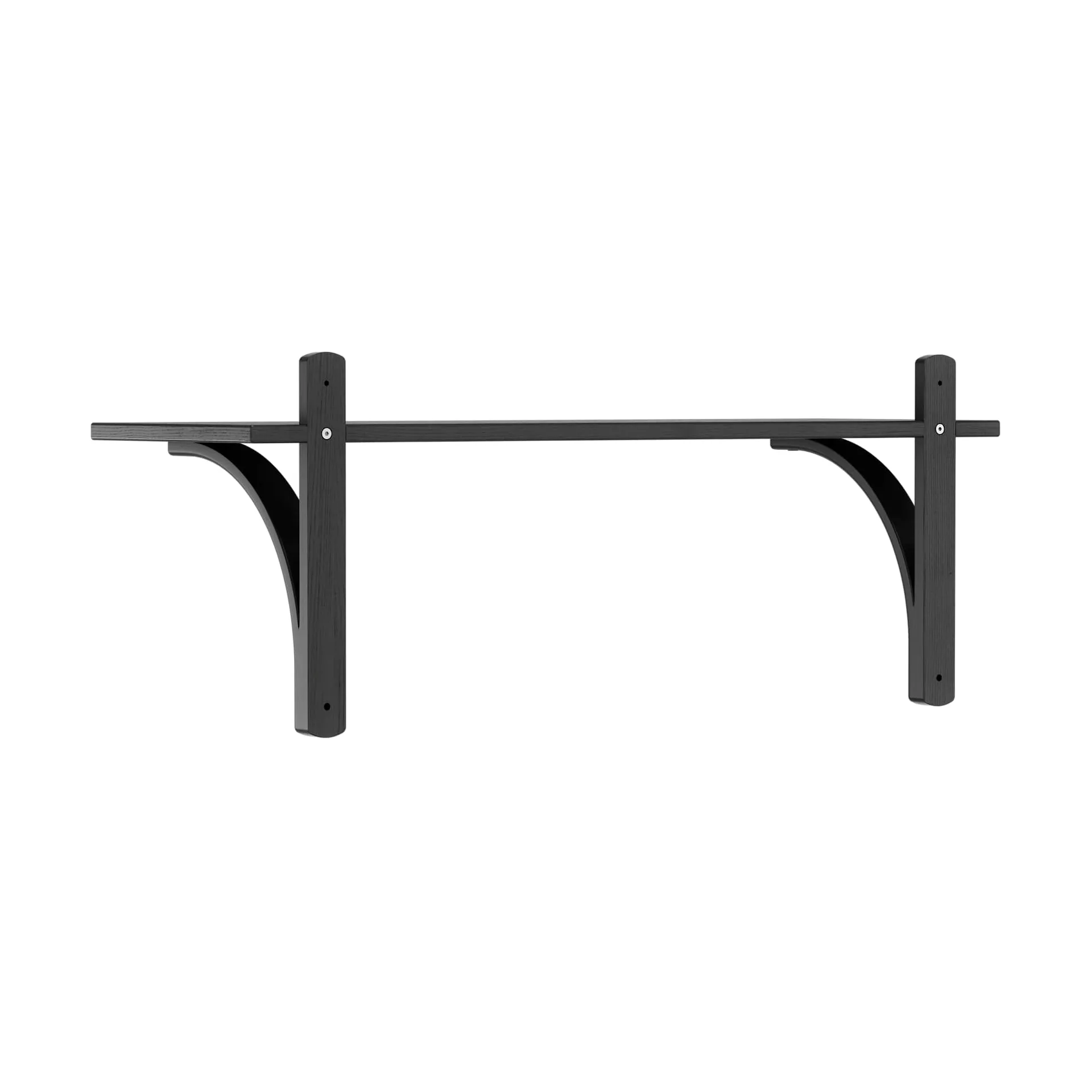 Levi hylla 1 hyllplan, Svartlaserad ask-aluminium, 90 cm Swedese
