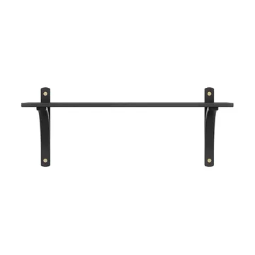 Levi hylla 1 hyllplan - Svartlaserad ask-mässing, 90 cm - Swedese