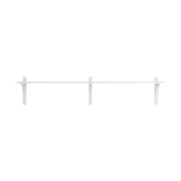 Levi hylla 1 hyllplan - Vitlaserad ask-aluminium, 180 cm - Swedese