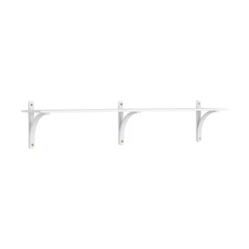 Levi hylla 1 hyllplan - Vitlaserad ask-mässing, 180 cm - Swedese