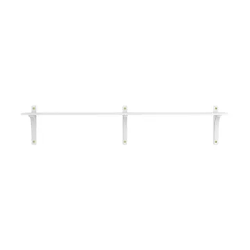 Levi hylla 1 hyllplan - Vitlaserad ask-mässing, 180 cm - Swedese