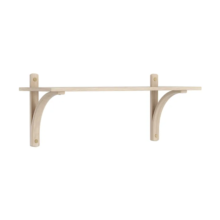 Levi hylla 1 hyllplan - Vitpigmenterad ek-mässing, 90 cm - Swedese