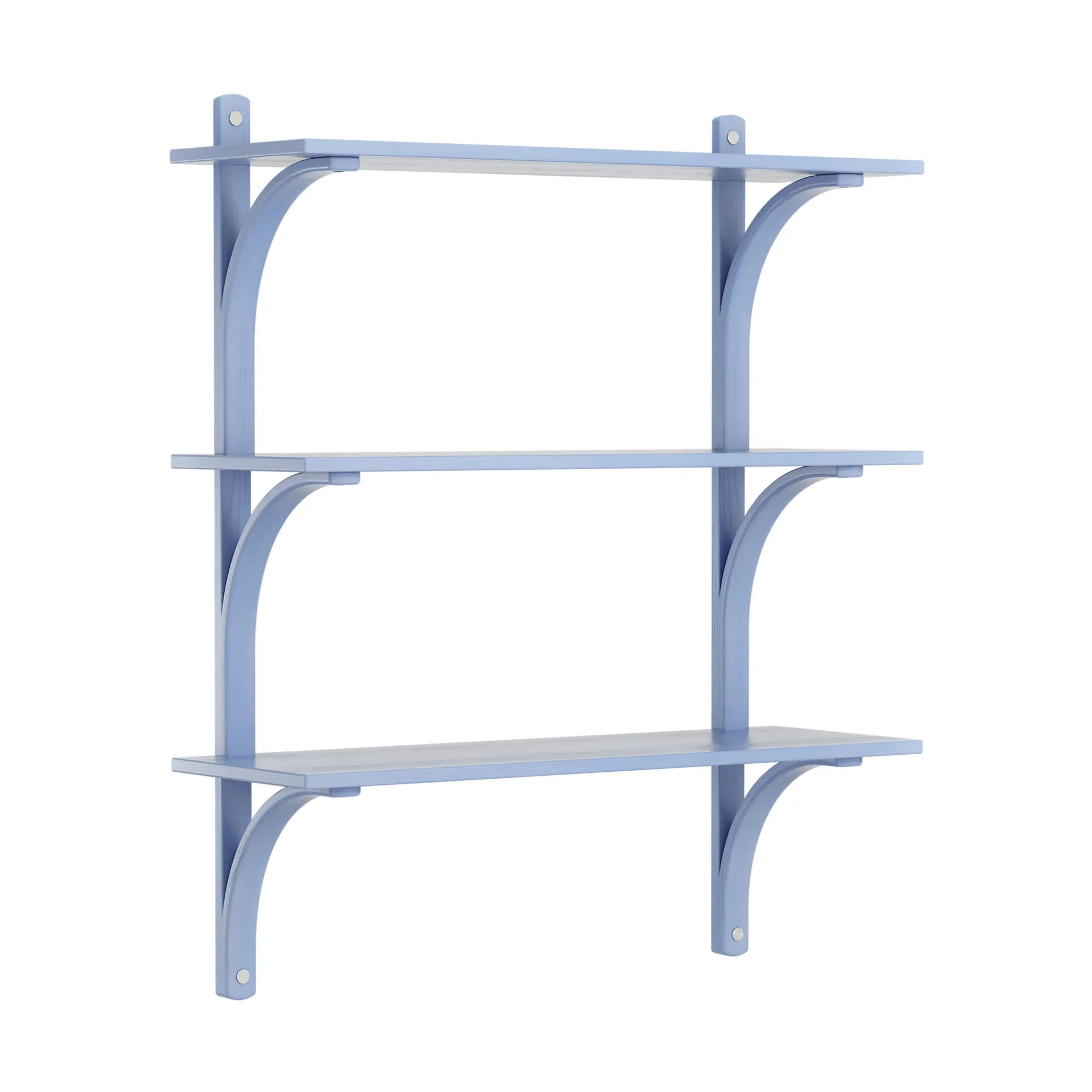 Levi hylla 3 hyllplan, ILKE Blue-aluminium, 90 cm Swedese