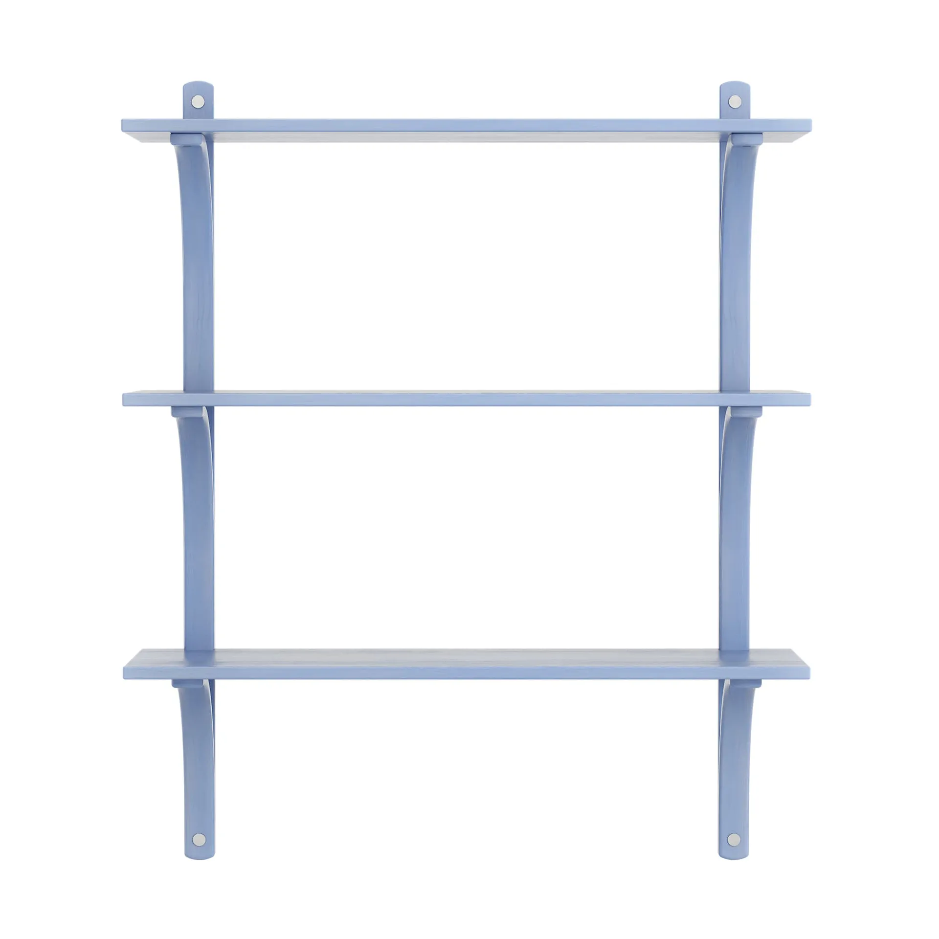 Levi hylla 3 hyllplan, ILKE Blue-aluminium, 90 cm Swedese