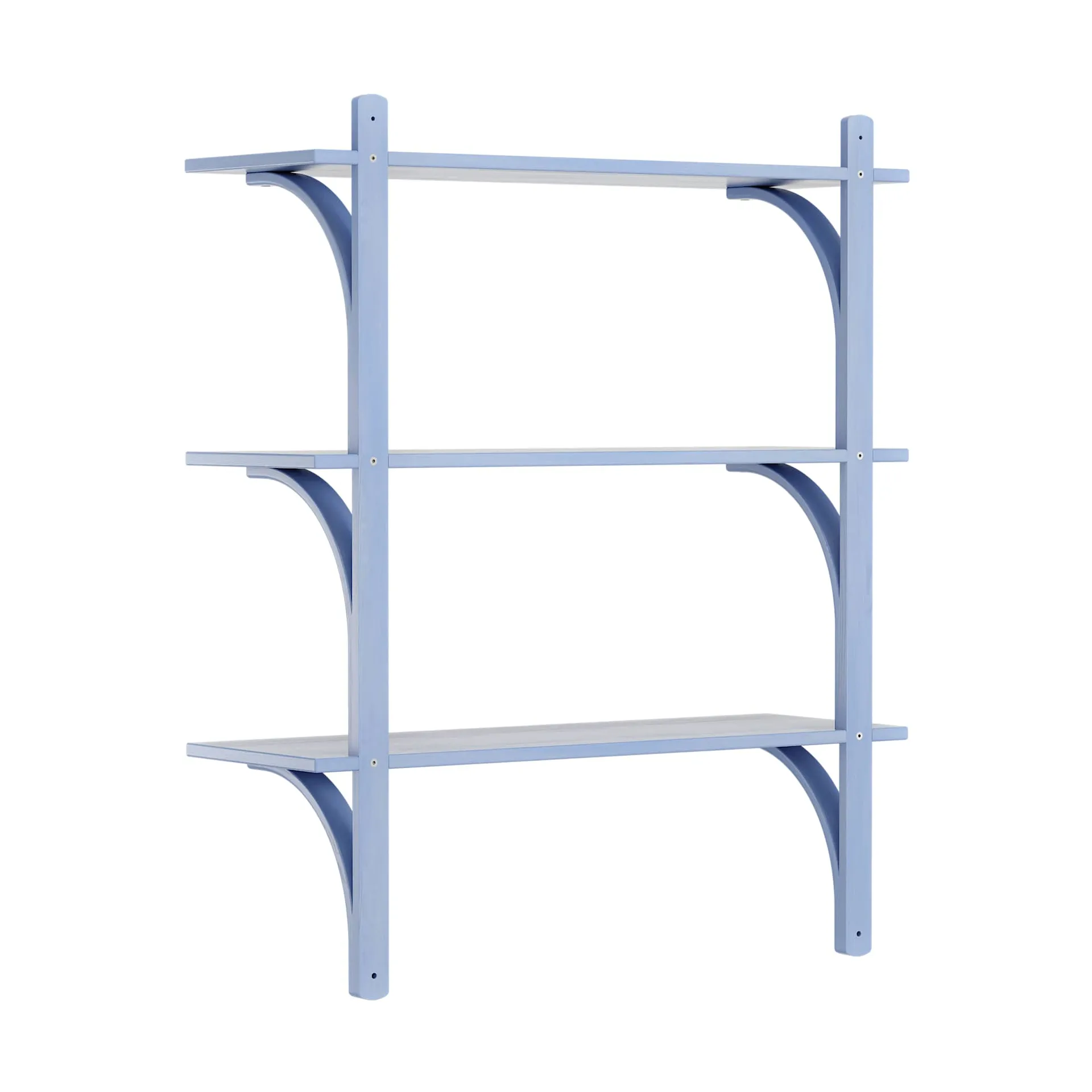 Levi hylla 3 hyllplan, ILKE Blue-aluminium, 90 cm Swedese