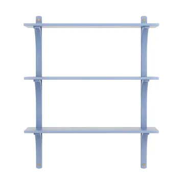 Levi hylla 3 hyllplan - ILKE Blue-mässing, 90 cm - Swedese