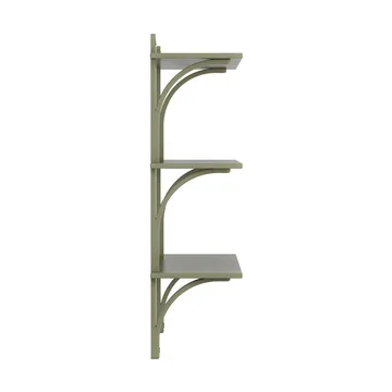 Levi hylla 3 hyllplan - Moss green-aluminium, 90 cm - Swedese