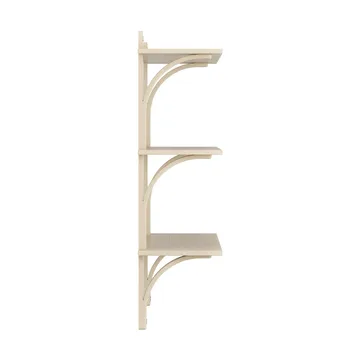 Levi hylla 3 hyllplan - Naturlackerad ask-aluminium, 90 cm - Swedese