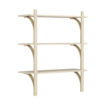 Levi hylla 3 hyllplan - Naturlackerad ask-aluminium, 90 cm - Swedese