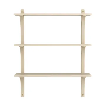 Levi hylla 3 hyllplan - Naturlackerad ask-mässing, 90 cm - Swedese