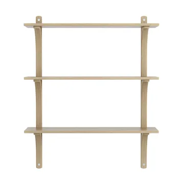 Levi hylla 3 hyllplan - Naturlackerad ek-aluminium, 90 cm - Swedese