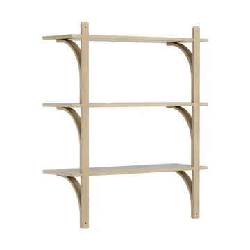 Levi hylla 3 hyllplan - Naturlackerad ek-aluminium, 90 cm - Swedese